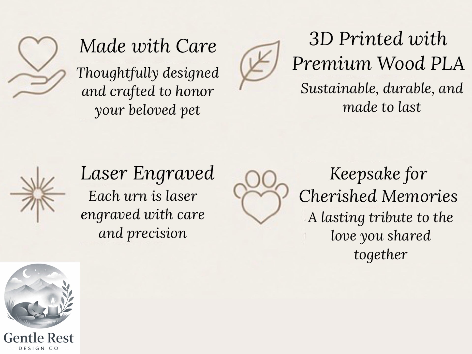 Classic Collection Memorial Urn - Custom Engraved Memorial Urns for Pets