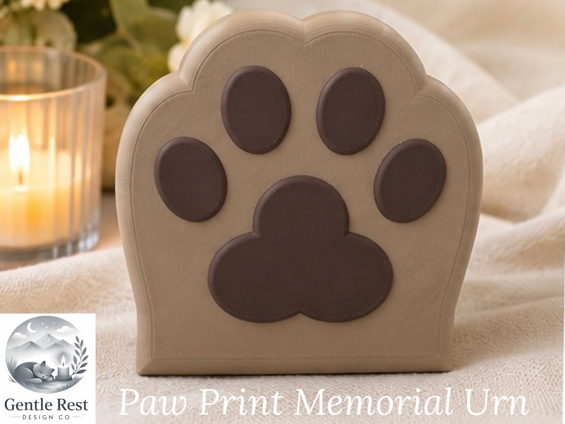 Paw Print Collection Memorial Urn - Custom Engraved Memorial Urns for Pets