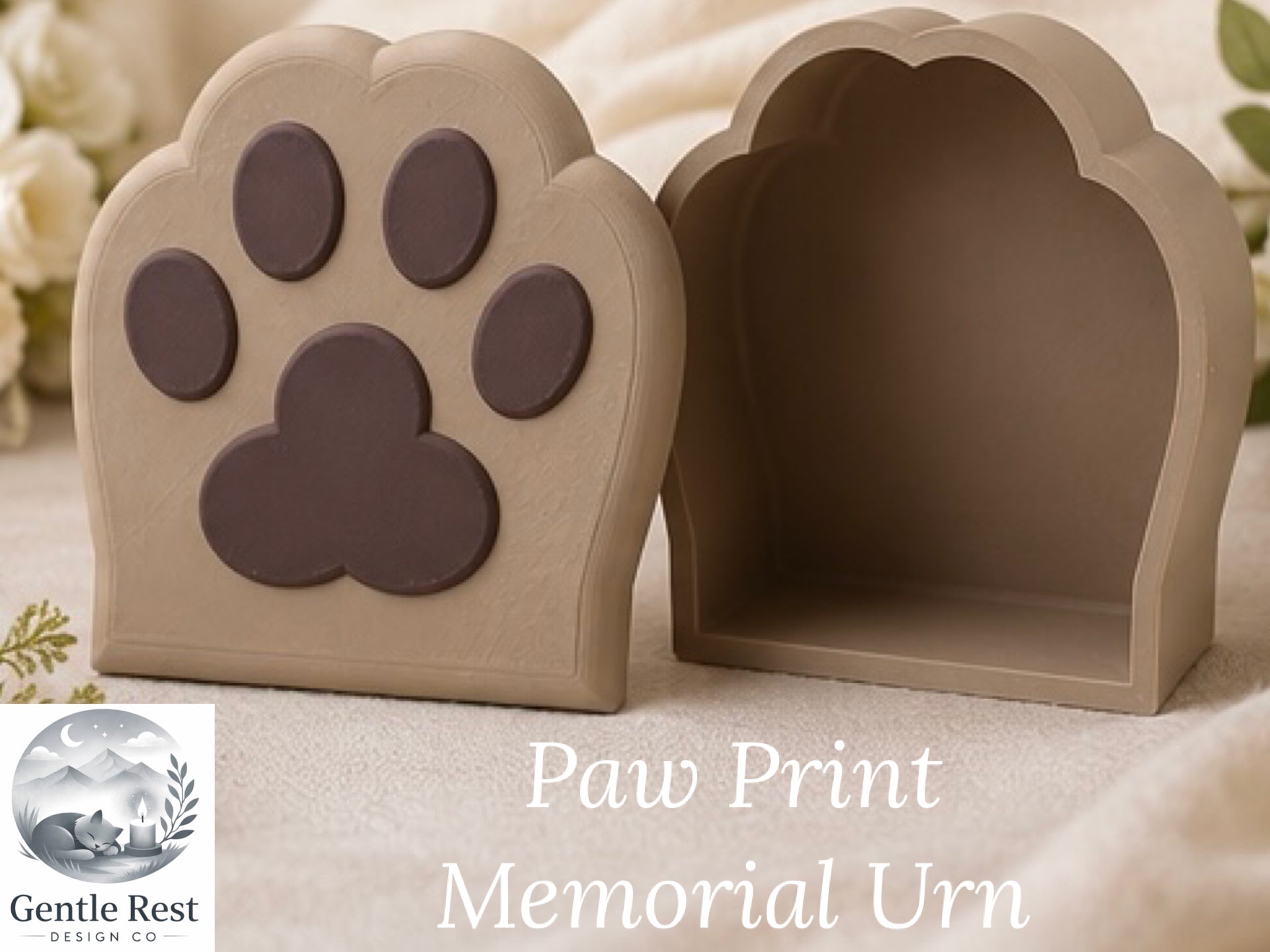 Paw Print Collection Memorial Urn - Custom Engraved Memorial Urns for Pets