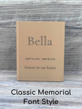 Heritage Collection Memorial Urn - Custom Engraved Memorial Urns for Pets